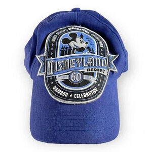 Disney Parks‎ Youth Blue Mickey Mouse 60 Year Anniversary Baseball Hat Cap